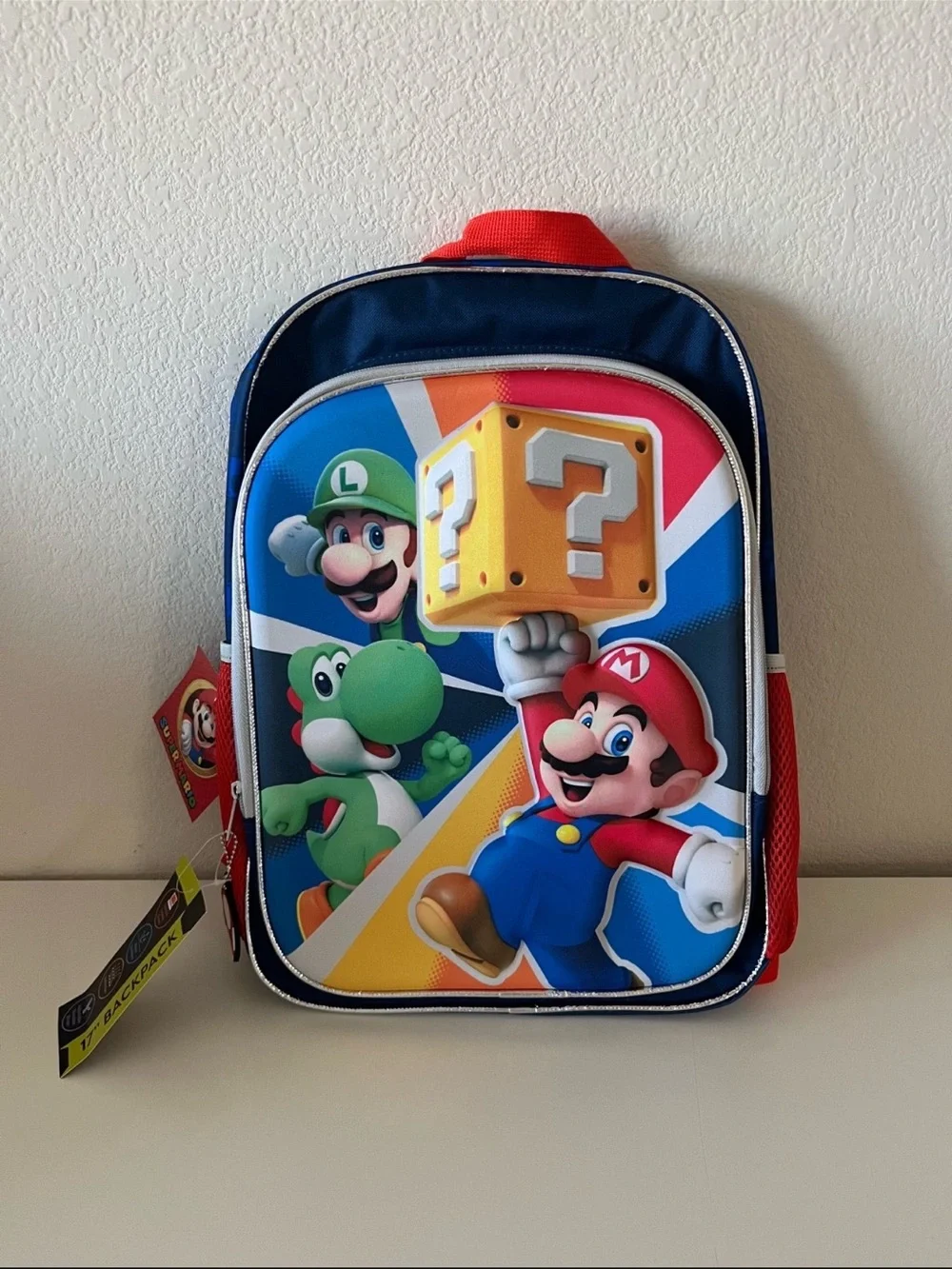 Nintendo Super Mario Kids Backpack - Red, Blue